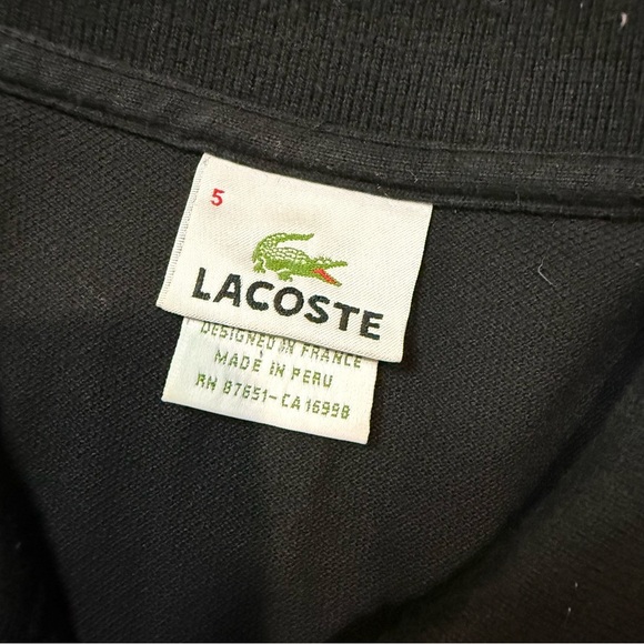 Lacoste Death To Tennis Men’s Polo Size Large (5) Black Short Sleeve - Picture 3 of 5